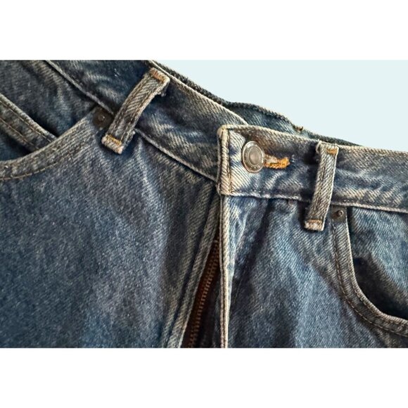 Vintage ESPRIT 90s / 2000s / Y2K Denim Knee Length Skirt Size XS - Picture 3 of 7